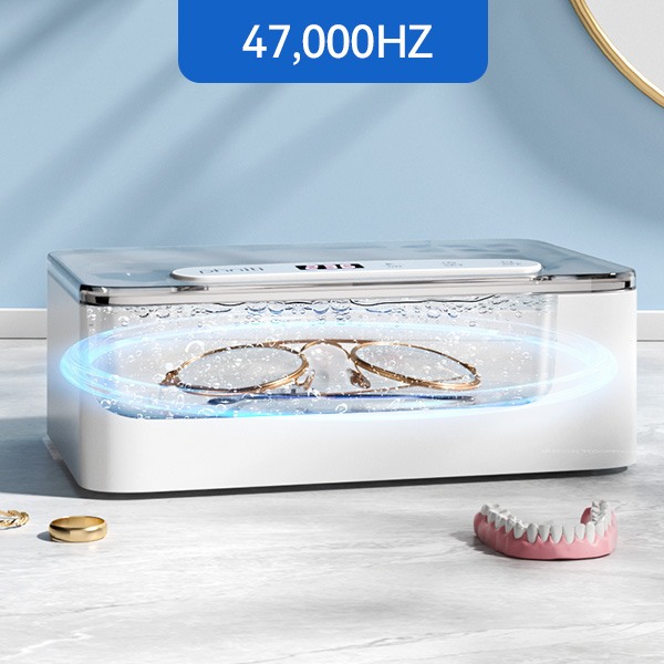 Phniti Ultrasonic Jewellery Cleaner, 47KHz Ultrasonic Cleaner Machine 330ml, Portable Ultrasonic Retainer Cleaner with 3 Timer Modes for Retainers, Jewellery, Glasses, Dentures, Rings, Watches Use