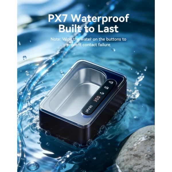 Ultrasonic Cleaner, Ultrasonic Cleaner 47 kHz, Portable Ultrasonic Tray 330 ml with 3 Modes of Ultrasonic Cleaner Glasses for Jewelry, Dentures, Glasses, Rings and Watches (Black)